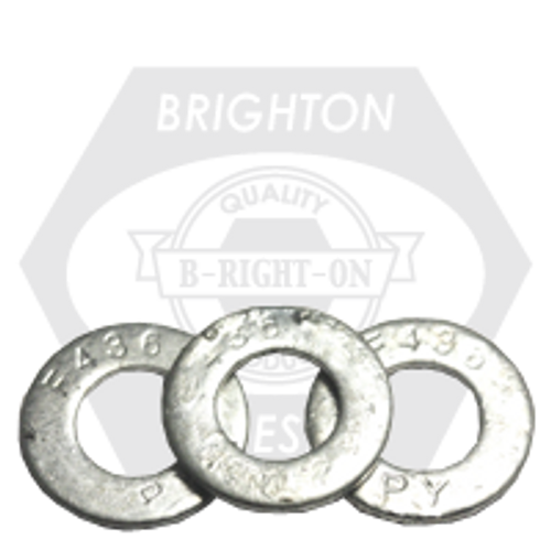1 3/8" x 2 3/4" F436 Structural Flat Washers Med. Carbon, Hot-Dipped Galvanized HDG, Qty 300