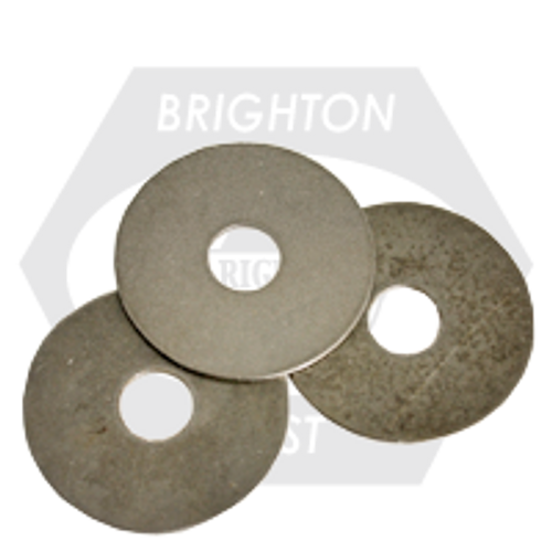 1/2" x 1 1/2" Fender Washers, Plain Finish, Qty 50
