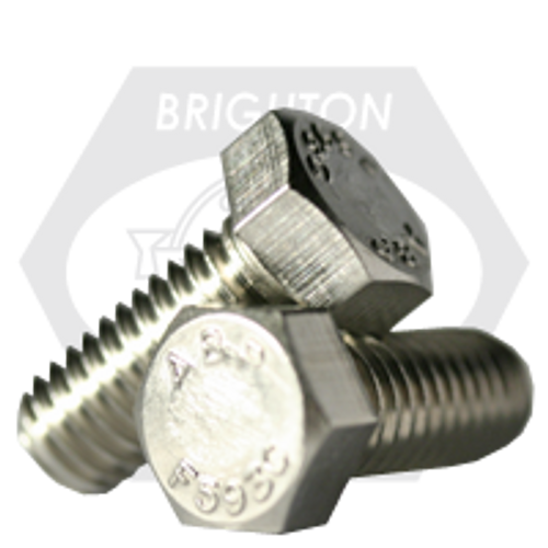 1"-8 x 16",6" Thd, Coarse, Hex Cap Screws, Coarse,, 18-8 Stainless Steel A2, Qty 5