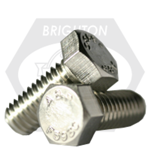 1"-8 x 20",6" Thd, Coarse, Hex Cap Screws, Coarse,, 18-8 Stainless Steel A2, Qty 5