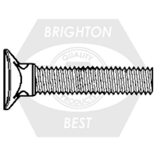 7/16"-20 x 1 1/2" Gd 5 Elip Head Plow Bolt Zinc Cr+3, Fully Threaded, Qty 375
