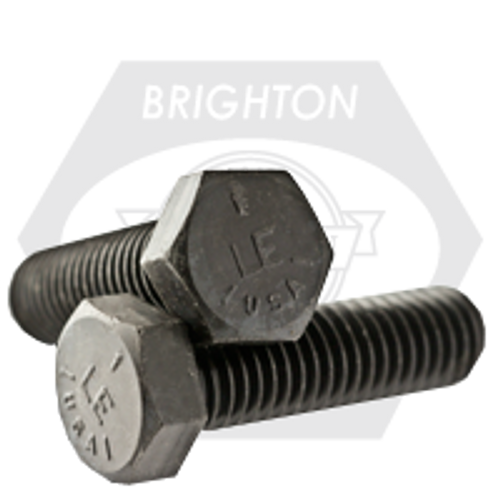 7/8"-9 x 10" Hex Cap Screws, Grade 5, Coarse, Med. Carbon, Plain Finish, Made in USA, Partially Threaded, Qty 20