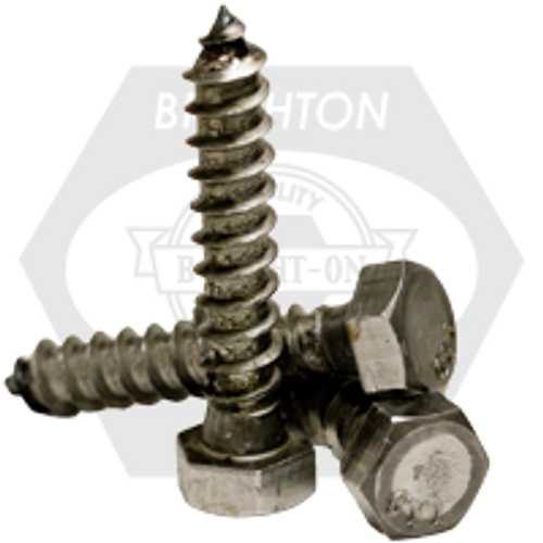 1/2"-6 x 20" Hex Lag Screw Low Carbon, Plain Finish, Qty 45