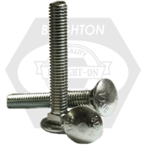 1/2"-13 x 21 1/2",6" Thd Carriage Bolts A307 Grade A Zinc Cr+3, Qty 1 1/2"-13 x 21 1/2",6" Thd Carriage Bolts A307 Grade A Zinc Cr+3, Qty 1