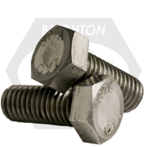 1 1/8"-7 x 3 1/4" Hex Bolts A307 Grade A, Coarse, Low Carbon, Plain Finish, Qty 45