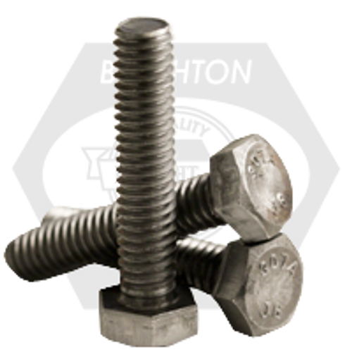 7/16"-14 x 1 1/4" Hex Tap Bolt A307 Grade A, Coarse, Low Carbon, Plain Finish, Fully Threaded, Qty 50