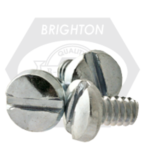 #10-32 x 1/2" Machine Screw Binder Undercut Slotted, Fine, Zinc Cr+3, Fully Threaded, Qty 7000