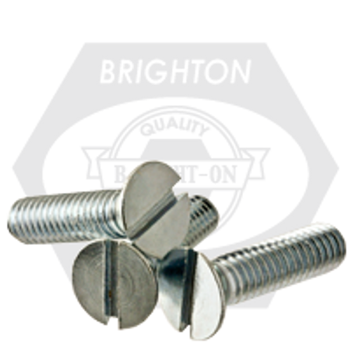 #8-32 x 5/16" Flat Head Slot Machine Screw Flat Head Slotted Zinc Cr+3, Fully Threaded, Qty 15000