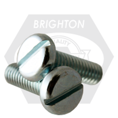 #5-40 x 7/8", Pan Head Slot Machine Screw Pan Head Slotted Zinc Cr+3, Fully Threaded, Qty 12500