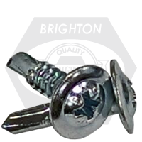 #12-14 x 2 1/2" Indent Hwh Unslot,#3 Point Bsd Proferred Self Drilling Screws, Zinc Cr+3, Qty 1500