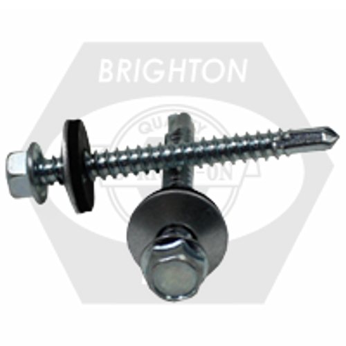 1/4"-14 x 2" Indent Hwh,#3 Point Proferred Self Drilling Screw W/Bonded Washers, Zinc Cr+3, Qty 1000 1/4"-14 x 2" Indent Hwh,#3 Point Proferred Self Drilling Screw W/Bonded Washers, Zinc Cr+3, Qty 1000