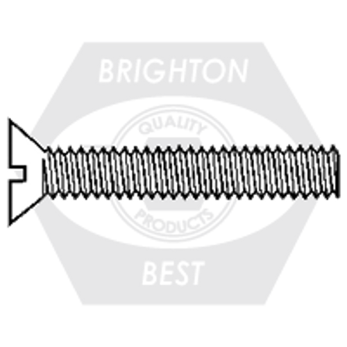 3/8"-16 x 1/2" Round Head Slot Machine Screw, Plain Finish, Fully Threaded, Qty 750