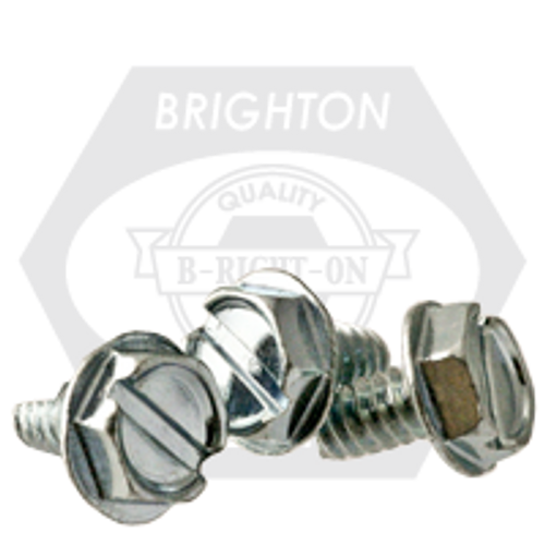 #6-32 x 1/2" Indent Hwh Slot Thread Cutting Screws, Type 23(T) Zinc Cr+3, Fully Threaded, Qty 12000