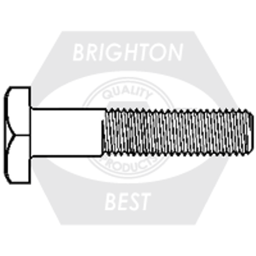 1"-8 x 4" A307 Grade A Square Head Bolt Zinc Cr+3, Partially Threaded, Qty 50