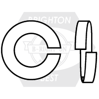 M33, DIN127B Split Lock Washers Thru-Hardened, Plain Finish, Qty 130