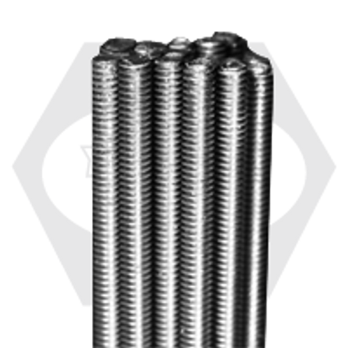 2 1/2"-4 x 12', Coarse, A307 Grade A All Thread Rods Zinc Cr+3, Qty 1