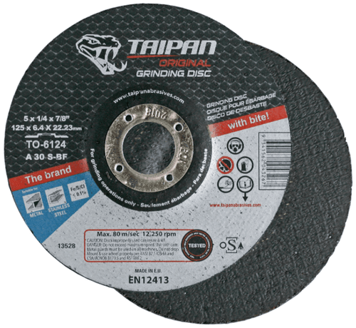 9" x 1/4" x 7/8" Arbor Grinding Disc Type 27, Qty 10