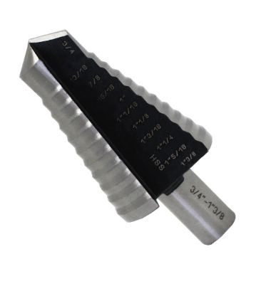 9 Step 1/4" To 3/4" M2 HSS Step Drill Bits (Inch), Qty 1