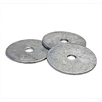 1/4"X2" Fender Washers, HDG Hot-Dipped Galvanized, (Approx 441 pcs), Qty 25 lbs
