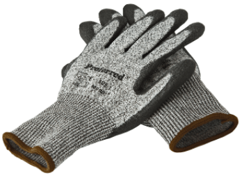 M Cut Level 3_Black Pu / Gray Hppe Liner Proferred Cut Resistant Gloves, Qty 6