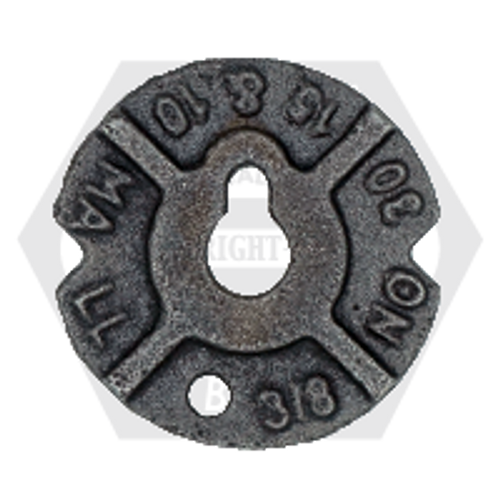3/8" Round Malleable Iron Washers, Plain Finish, Qty 40
