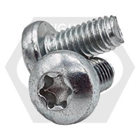 M2-0.40 x 5 mm Metric Thread Forming Screws 6-Lobe Pan Head Din 7500C Zinc Cr+3, Fully Threaded, Qty 90000