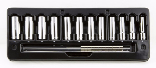 12 pc 12 Point Deep Metric Proferred 3/8" Drive Standard Metric Socket Set, Qty 1