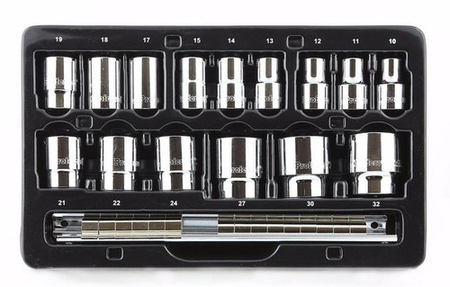 15 pc 12 Point Standard Metric Proferred 1/2" Drive Standard Metric Socket Set, Qty 1