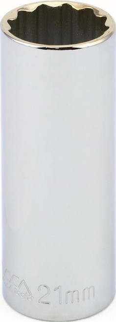 15 mm Deep 12 Point 1/2" Drive Metric Socket, Qty 1