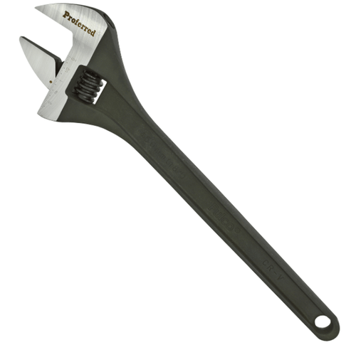 18" Chrome Finish Proferred Standard Adjustable Wrench , Chrome Finish, Qty 1
