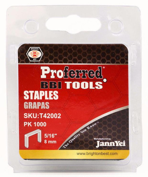 9/16"(14mm) Height Proferred Staples (1.2mm Thick, 10.6mm Wide), 1 Box (1,000 pcs)