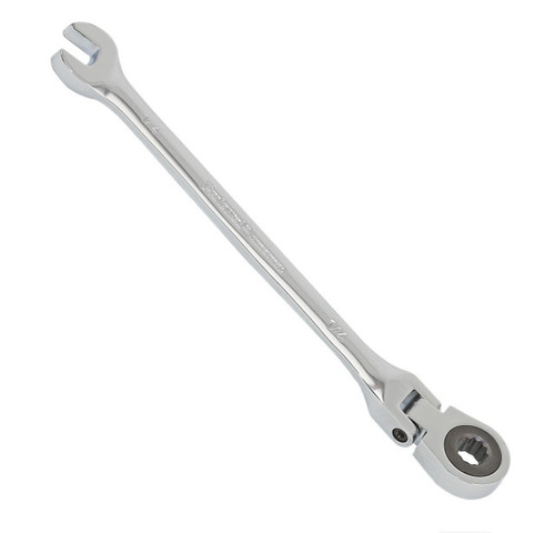 7/16" Proferred Flex Ratcheting Combination Wrench , Chrome Finish, Qty 1