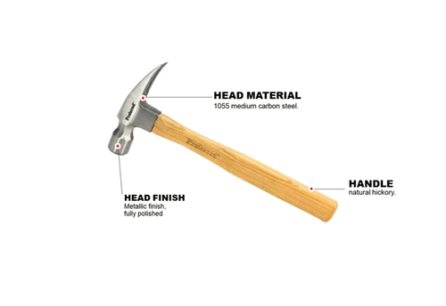 20oz Proferred Hammer, Ripping Claw, Qty 1