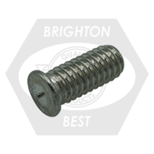 #10-32 x 1/2" Flanged Capacitor Discharge (Cd) Stud, Stainless Steel, Qty 5000