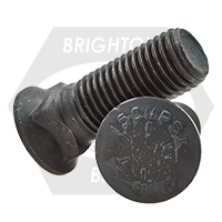 7/8"-9 x 2 1/4" Grade 8 Dome Head No.3 Plow Bolt 150,000 Psi, Plain, Qty 100