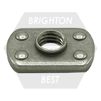 3/8"-16 Spot Weld Nut, 4 Projections, Qty 2000