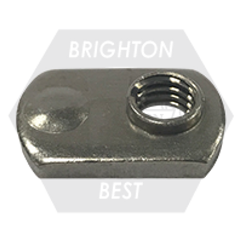 #10-32 Spot Weld Nut, Single Tab, Single Projection, Qty 5000