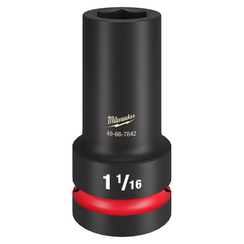 Milwaukee 49-66-7842 SHOCKWAVE Impact Duty 1" Drive 1-1/16" Thin Wall Extra Deep 6 Point Socket Milwaukee 49-66-7842 SHOCKWAVE Impact Duty 1" Drive 1-1/16" Thin Wall Extra Deep 6 Point Socket