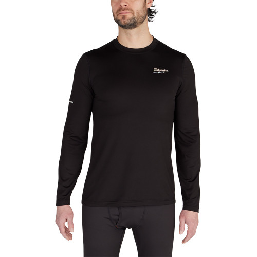 Milwaukee 403B-3X WORKSKIN Crew Neck Baselayer - Black 3X