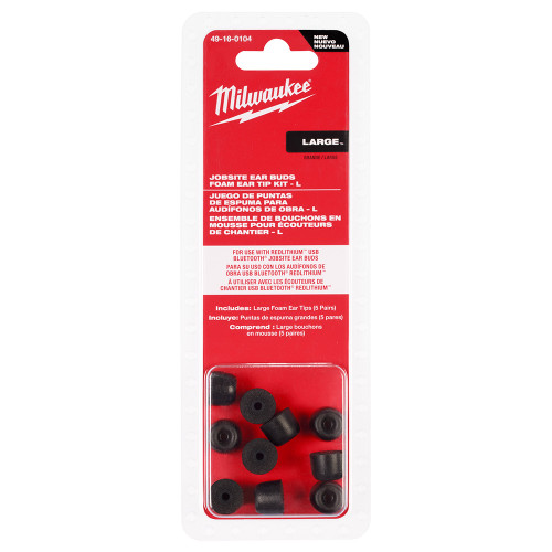 Milwaukee 49-16-0104 Jobsite Earbuds Foam Ear Tip Kit - L Milwaukee 49-16-0104 Jobsite Earbuds Foam Ear Tip Kit - L
