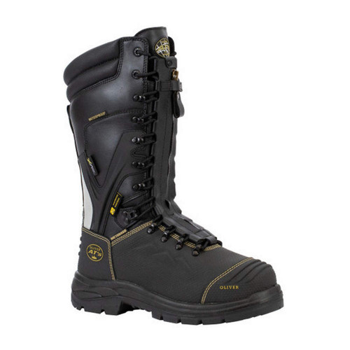 65 Series 10 in Lace-Up Steel Toe Boots, Men's 12, Leather, Black