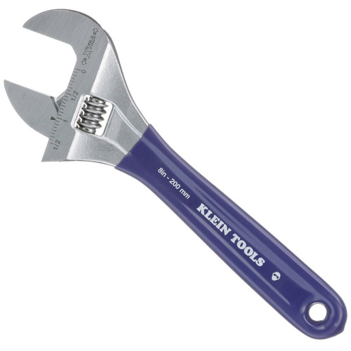 Klein Tools D509-8 Adjustable Wrench , Extra-Wide Jaw, 8-Inch