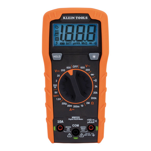 Klein Tools MM325 Digital Multimeter, Manual-Ranging, 600V