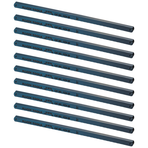 Klein Tools 1224BI Bi-Metal Blades, 24 TPI, 12-Inch, 100-Pack
