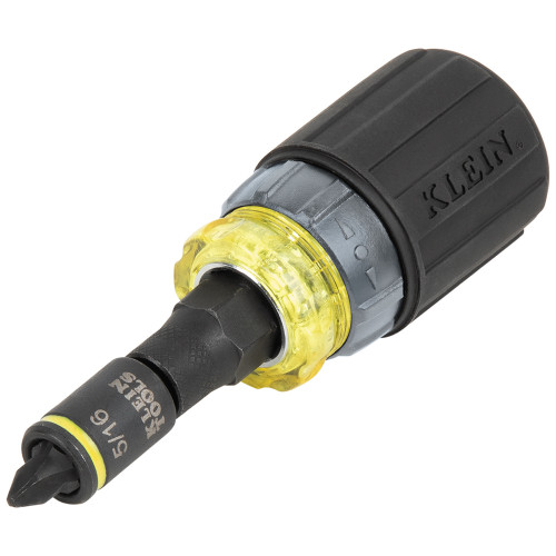 Klein Tools 32561HDRT KNECT 7-in-1 Ratcheting Impact-Rated Stubby Screwdriver/Nut Driver