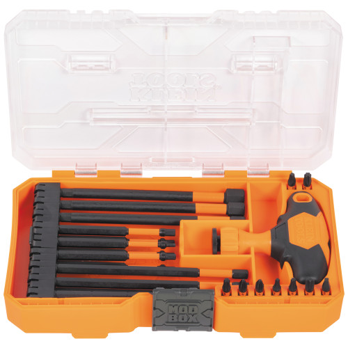 Klein Tools 33804 ProFlex Impact-Rated Interchangeable Ratcheting T-Handle Set, 23-Piece
