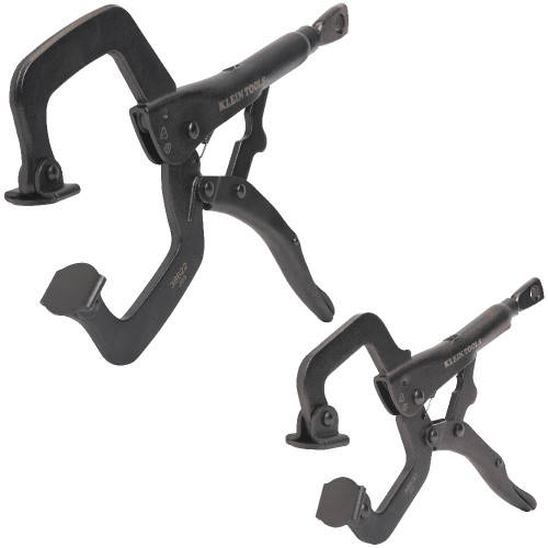 Klein Tools 38662 C-Clamp Locking Pliers with Swivel Jaws Set, 6- and 11-Inch, 2-Piece