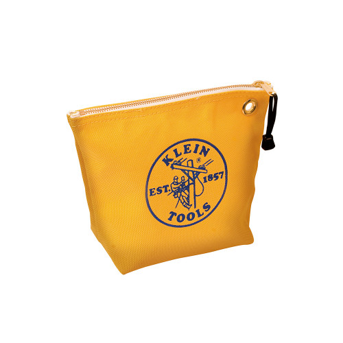 Klein Tools 5539YEL Zipper Bag, Canvas Tool Pouch, 10-Inch, Yellow