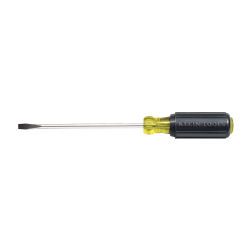 Klein Tools 605-4 1/4-Inch Cabinet Screwdriver, 4-Inch Round Shank