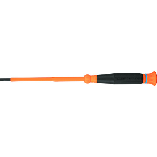 Klein Tools 6254INS Insulated Precision Screwdriver, 1/8-Inch Slotted, 4-Inch Shank